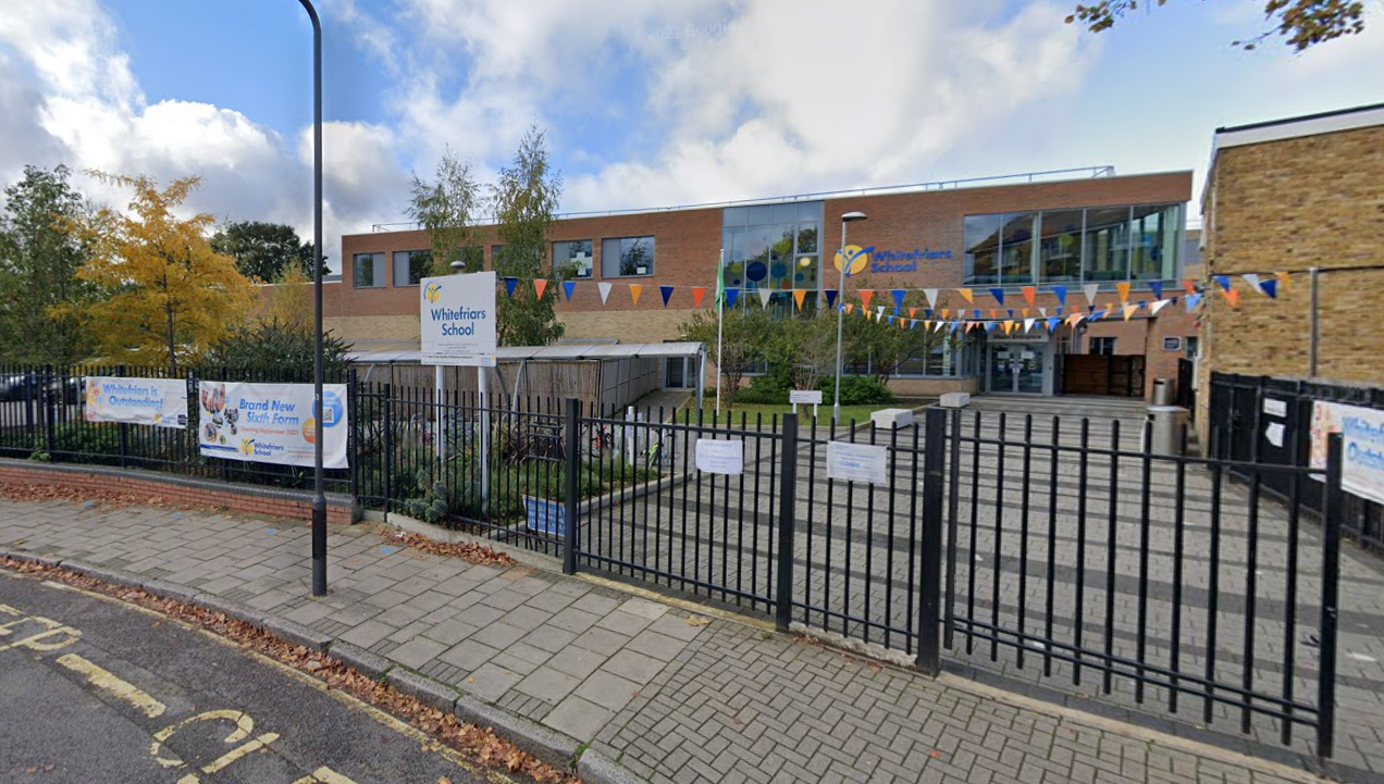 A picture provided to Harrow Online appeared to show the stabbing happened outside Whitefriars school