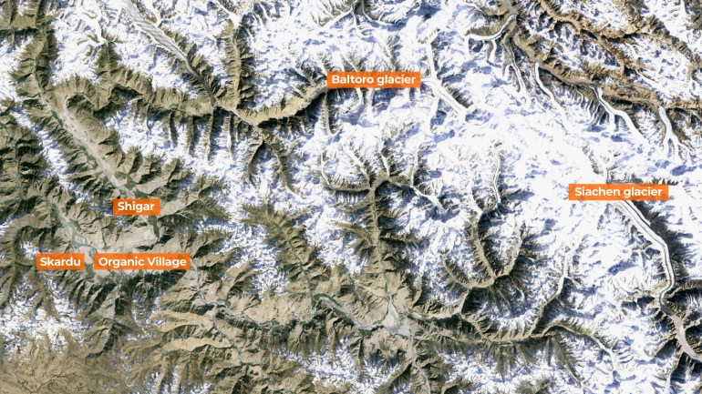 Glaciers map