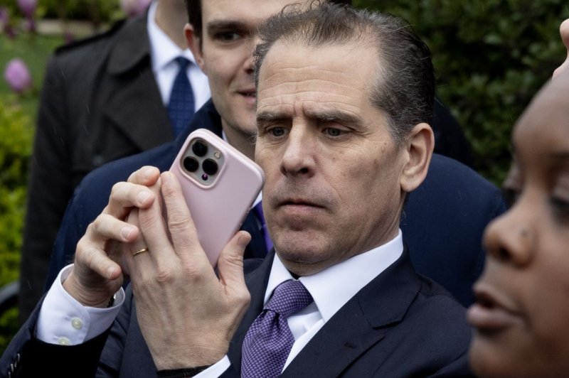 Hunter Biden, son of President Joe Biden, attends the 2024 Easter Egg Roll on the South Lawn of the White House on April 1. A federal judge refused to delay in gun trial on Tuesday. Photo by Michael Reynolds/UPI