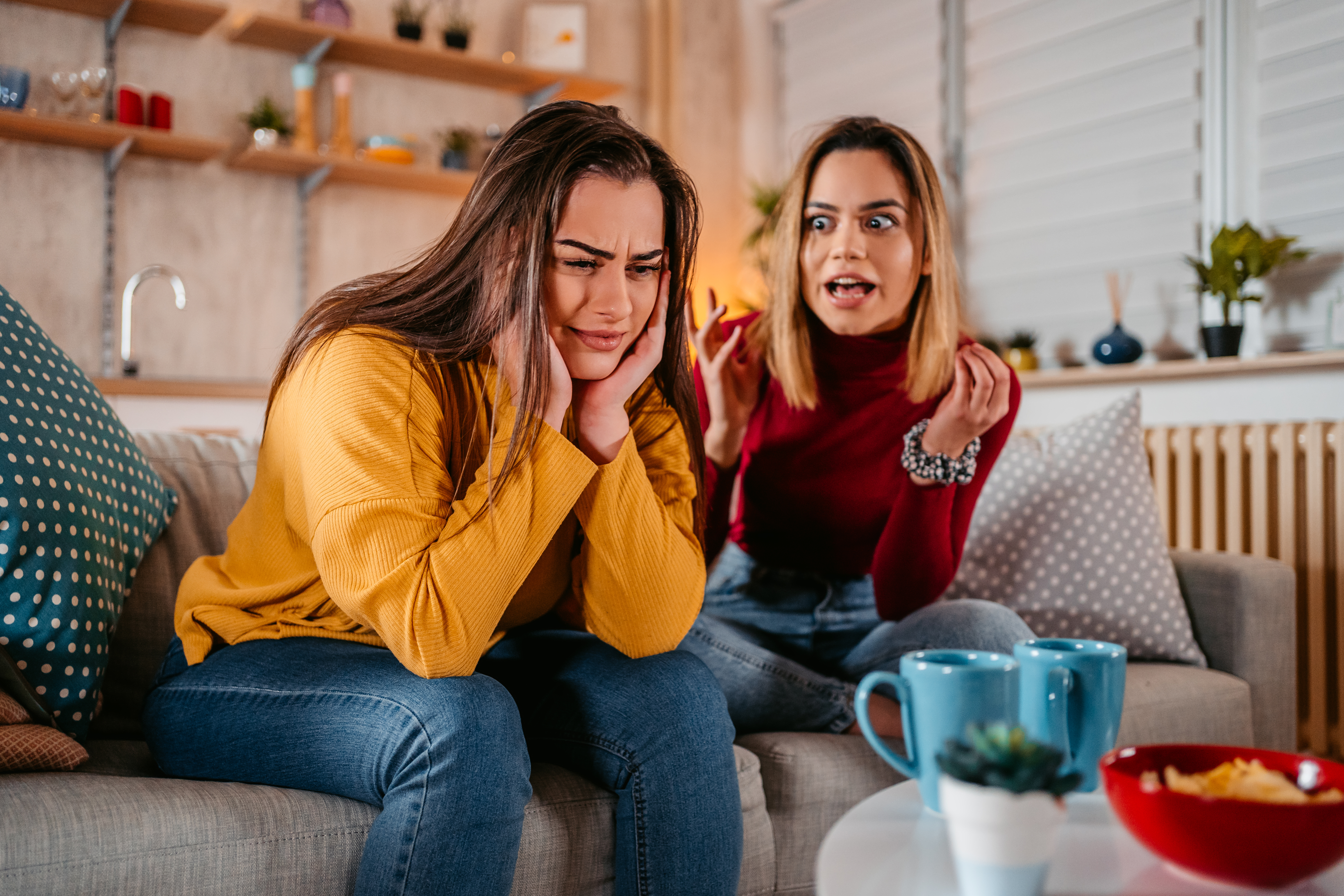 A frustrated woman opened up about the fight she had with her fiance's female best friend (stock image)