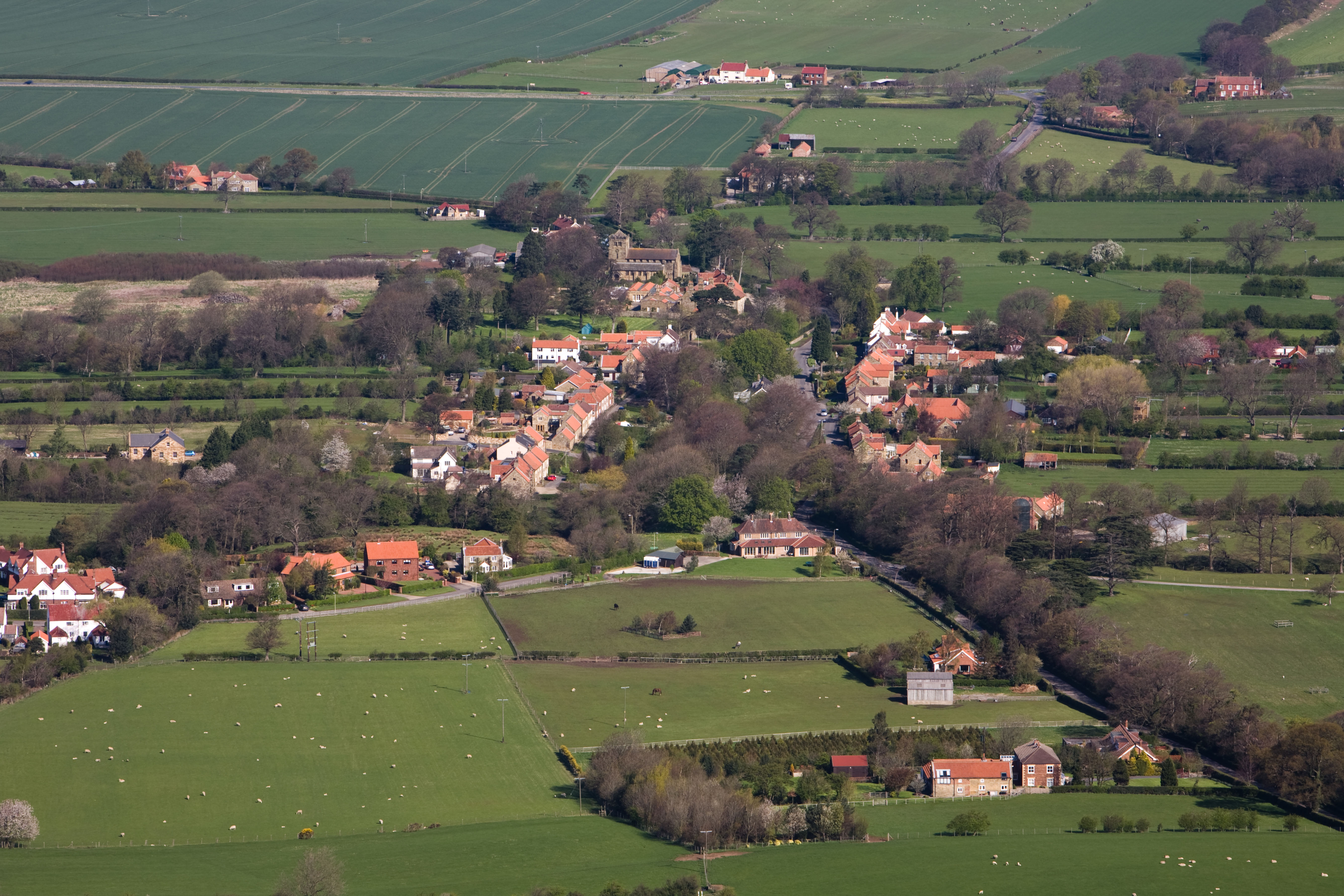 Carlton in Cleveland from Carlton Bank North York Moors England