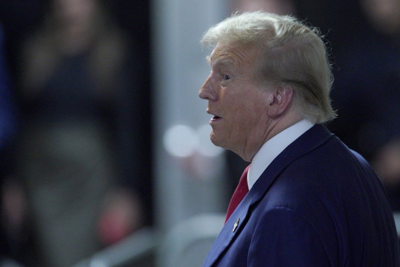 The judge in Donald Trump's New York hush money trial will hear arguments to determine whether the former president further violated a gag order in the case after he was fined $9,000 for violations earlier this week. Pool photo by Eduardo Munoz/UPI