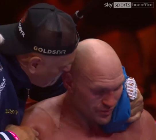 John Fury during the Oleksandr Usyk fight