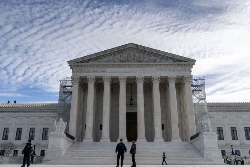 The U.S. Supreme Court temporarily cleared the way for Louisiana to use a voting map with two majority-Black districts in this year's election, as the court's three liberal justices dissented. File photo by Bonnie Cash/UPI