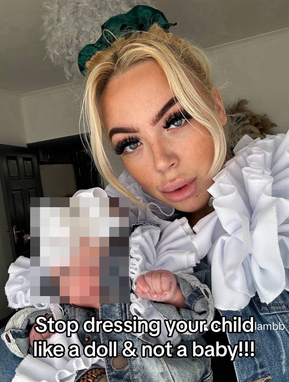 The stylish mum took to TikTok to hit back at the trolls who shamed her baby's doll-like wardrobe