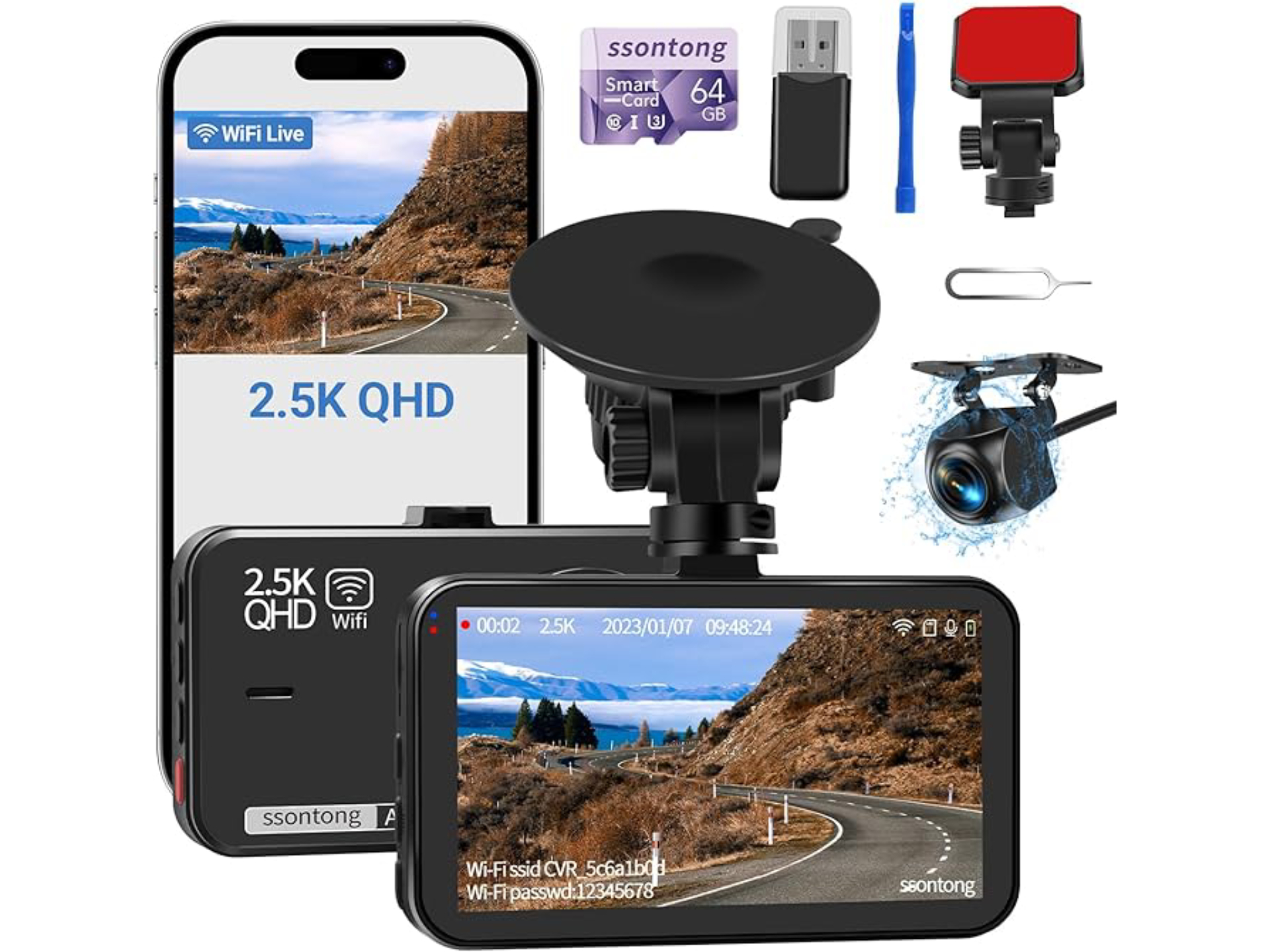 The Ssongtong A16W Dash Cam is now 50% cheaper on Amazon with the use of a voucher