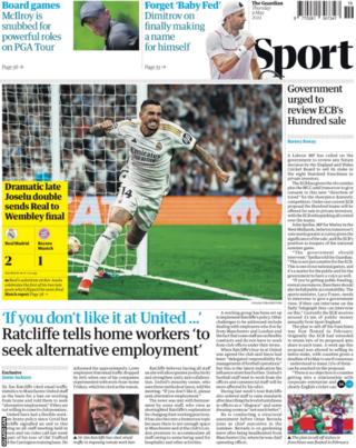 Guardian back page