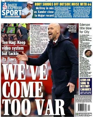 The back page of the Daily Express