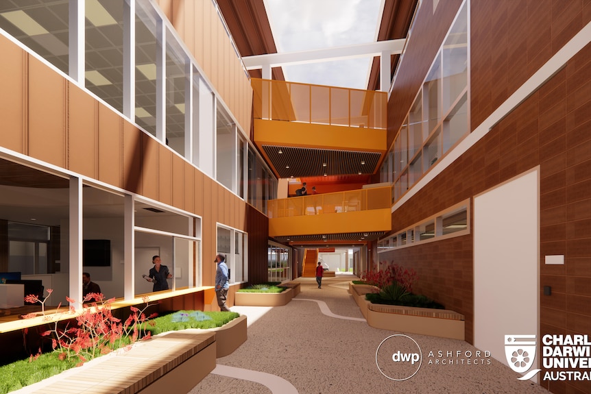 design of a breezeway at a medical school