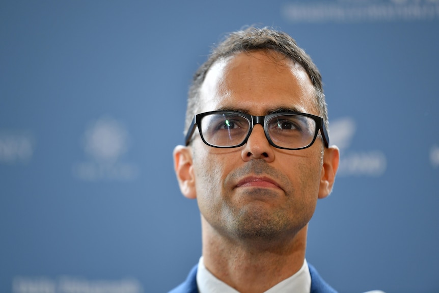 NSW Treasurer Daniel Mookhey speaks to media during a press conference in Sydney