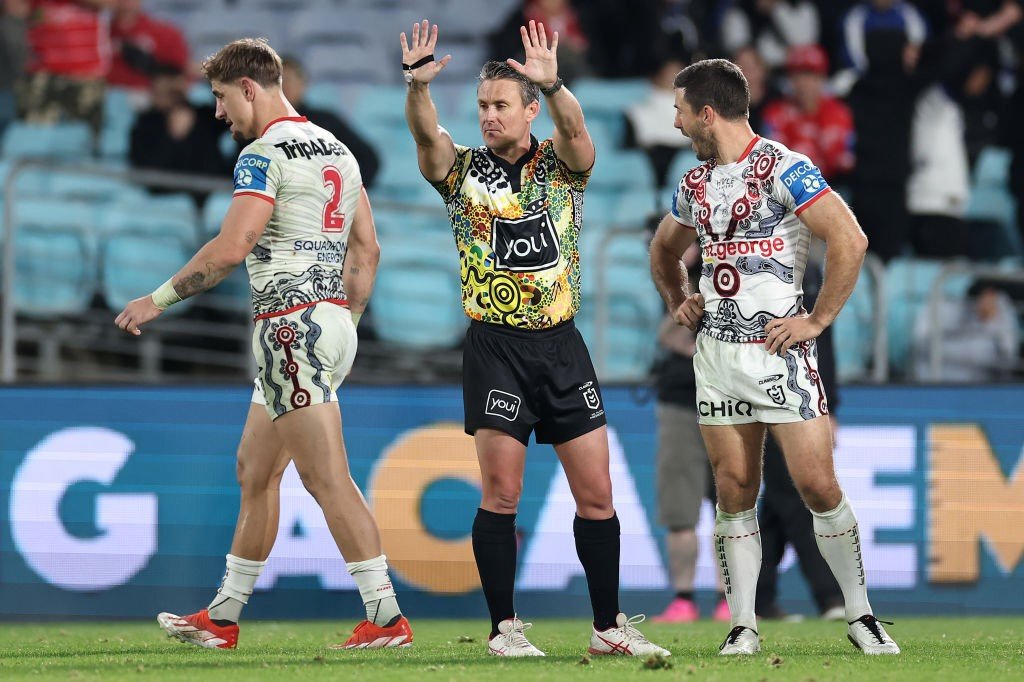 Zac Lomax is sent for 10 minutes in the sin bin by referee Adam Gee.