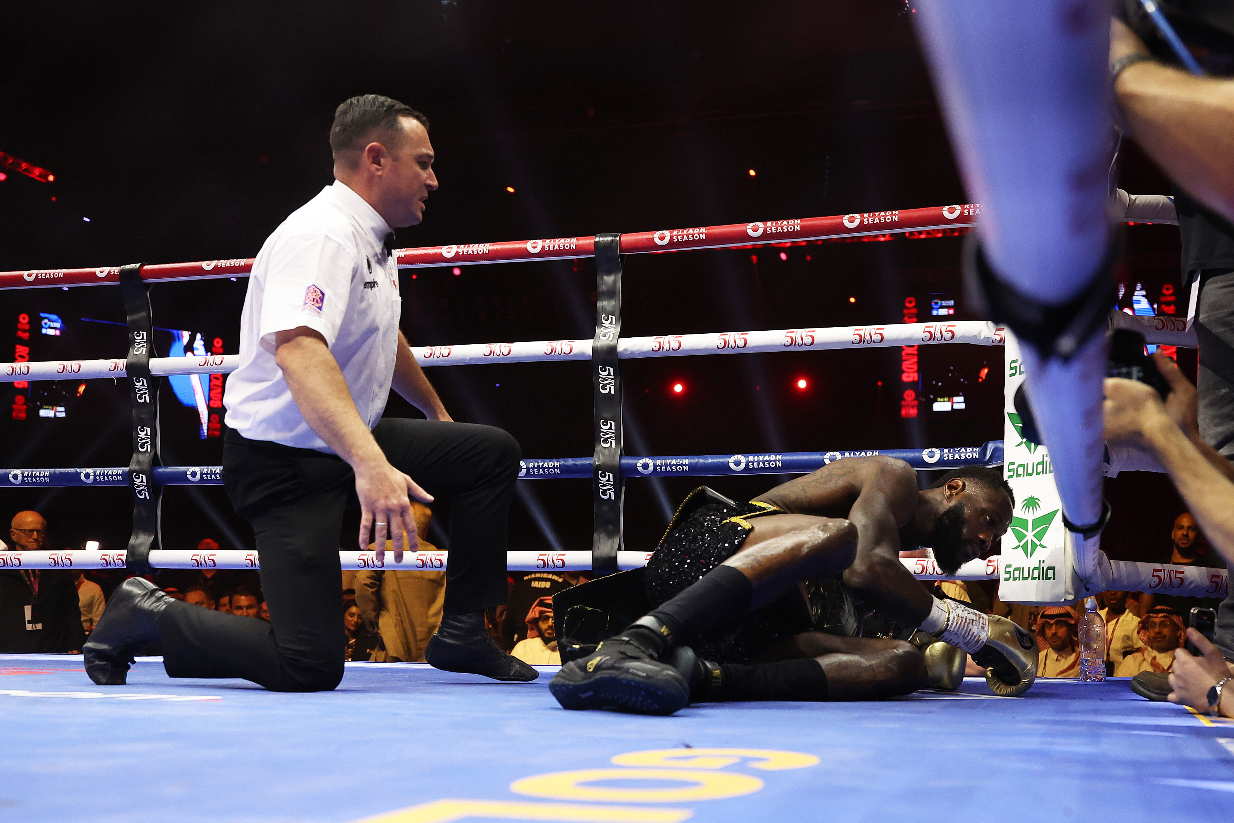 Wilder tried to make the count but was waved off by the referee