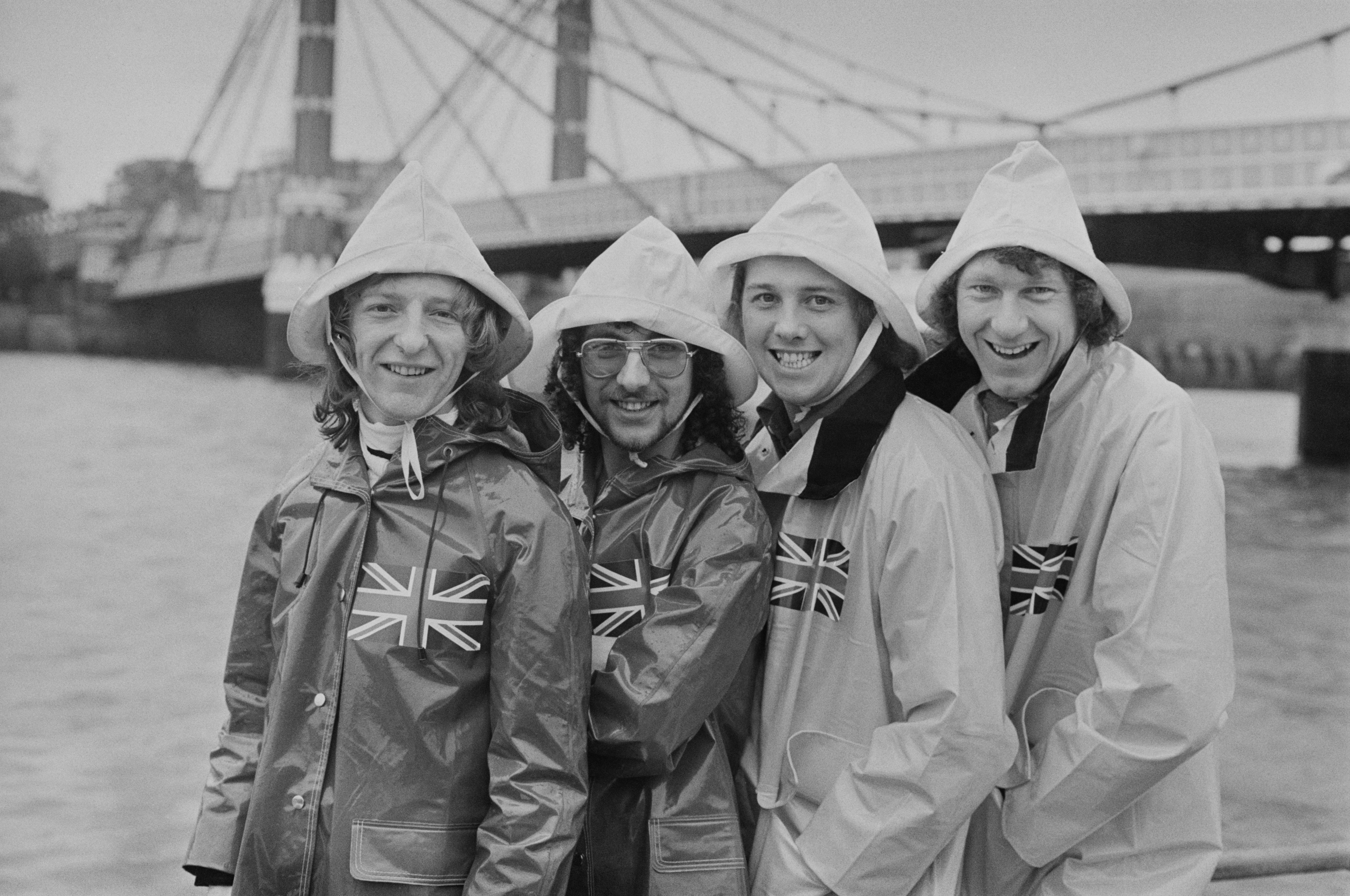 Black Lace pictured near Albert Bridge, London, in 1979