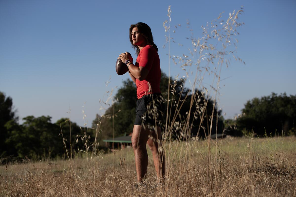 Murrieta Valley quarterback Bear Bachmeier.