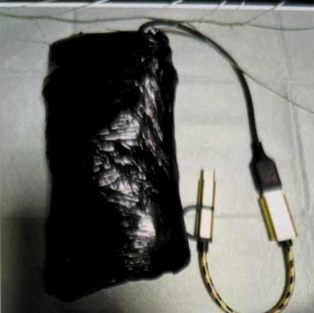 The explosive device used on Monday's attack