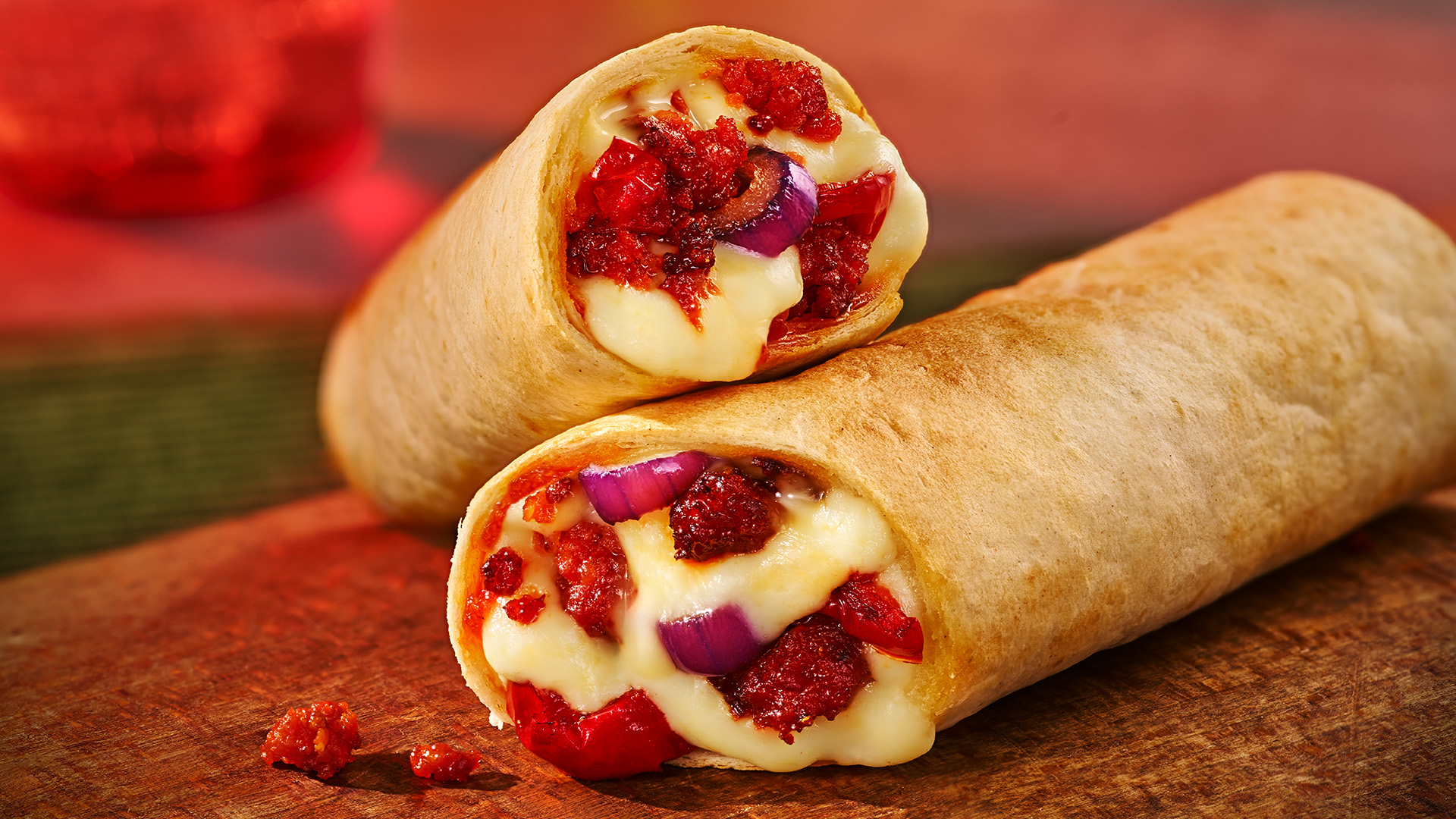 Another new Domino's item is the Spicy Sausage Hot & Cheesy Wrap