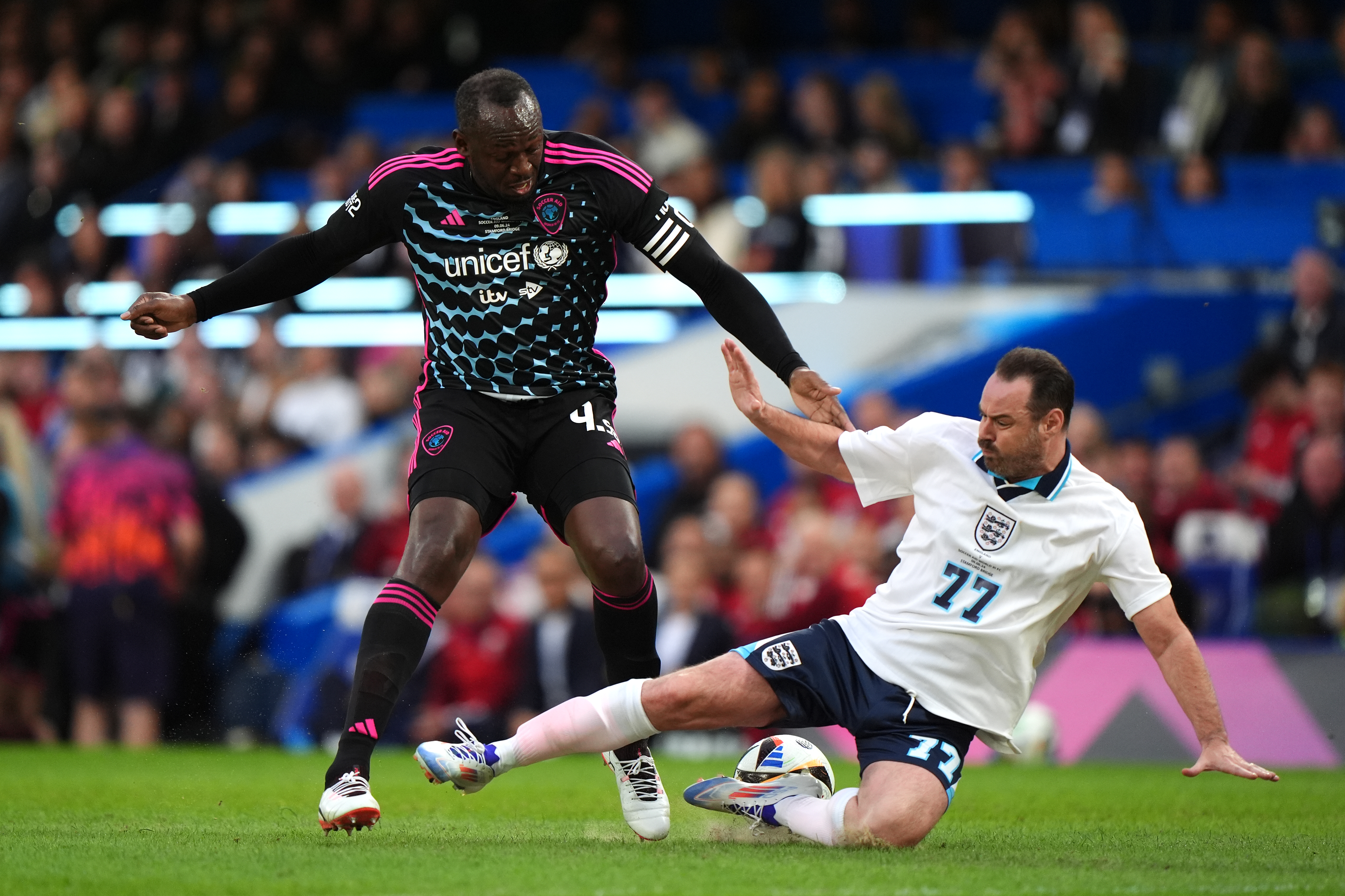 Danny Dyer has brilliantly handled the World XI attack, despite conceding twice