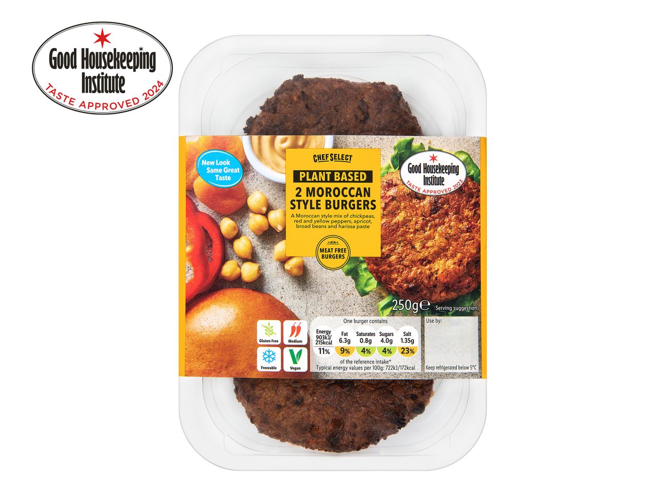 Treat vegetarians to Lidl’s Vemon­do plant-based Moroccan burgers