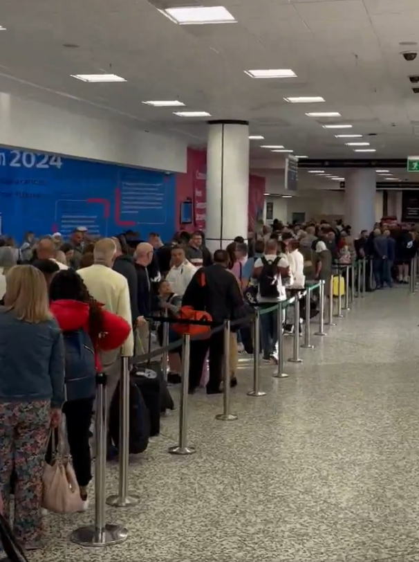 Once inside the terminal there were still long lines