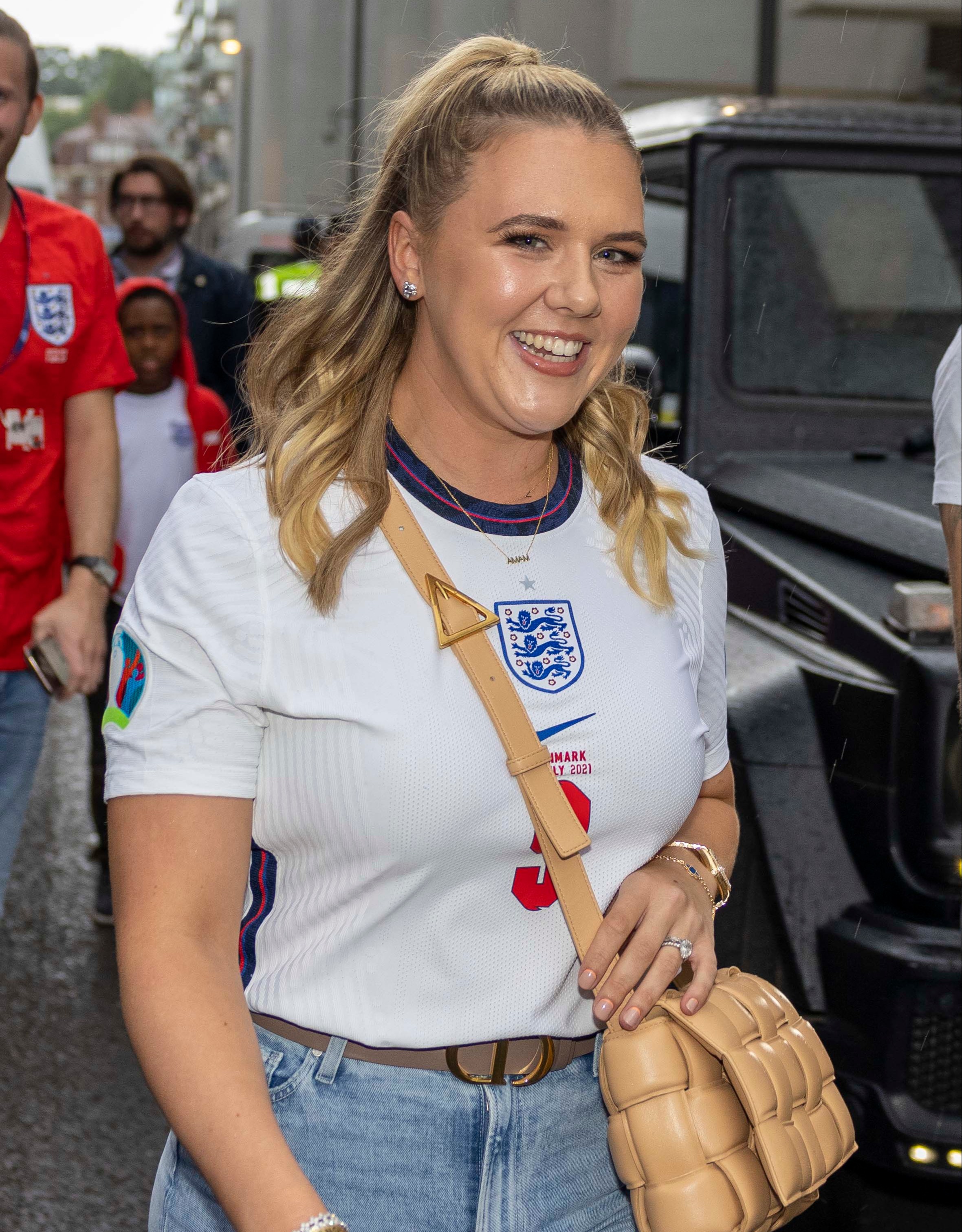 Kate has had four children with her England pro hubby Harry Kane, and always looks fabulous when on the go