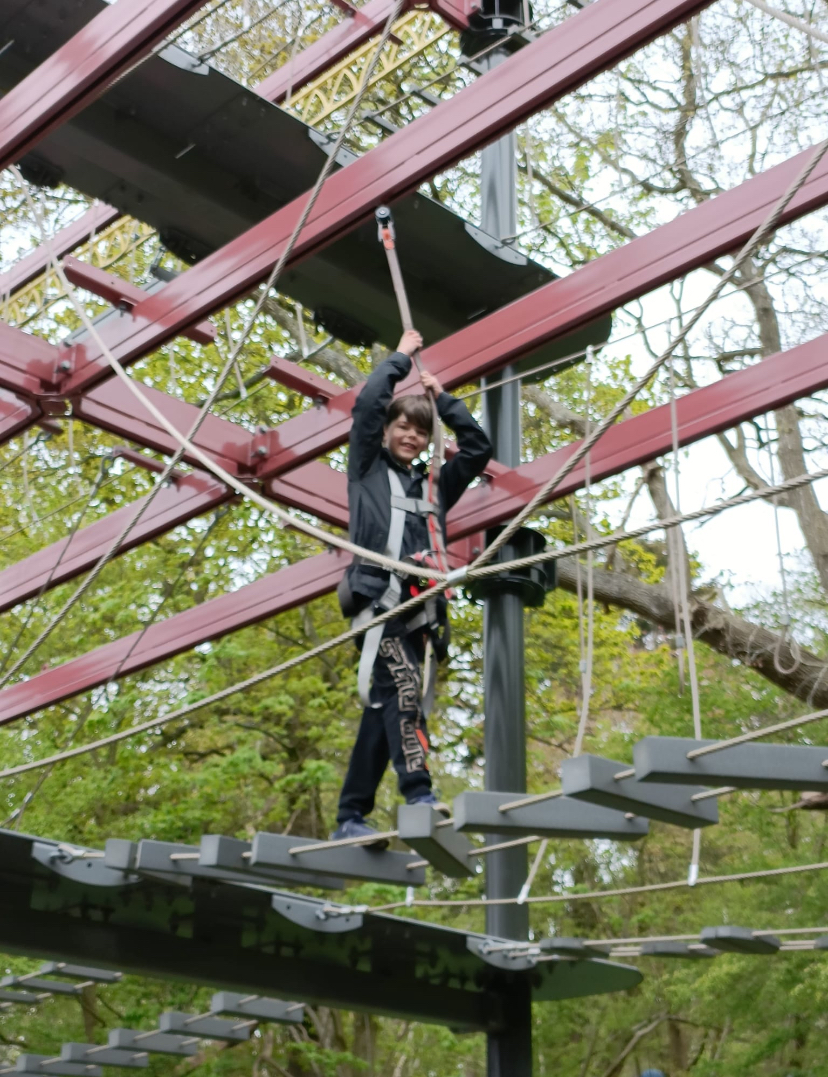 The high ropes are great fun and ideally suited for older children who want a challenge