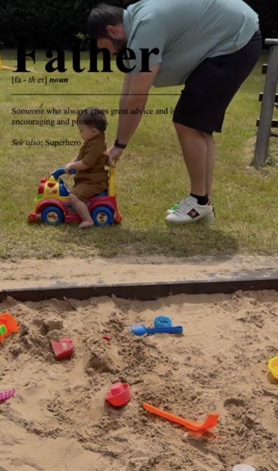 One snap showed Scott playing with Jude in the park