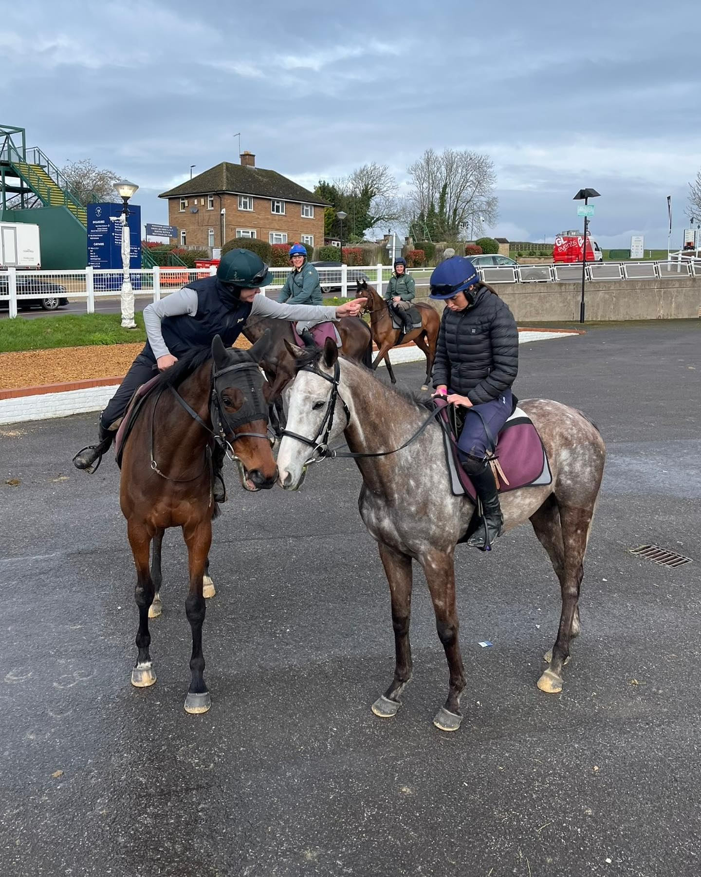 She is no stranger to getting on a horse herself either