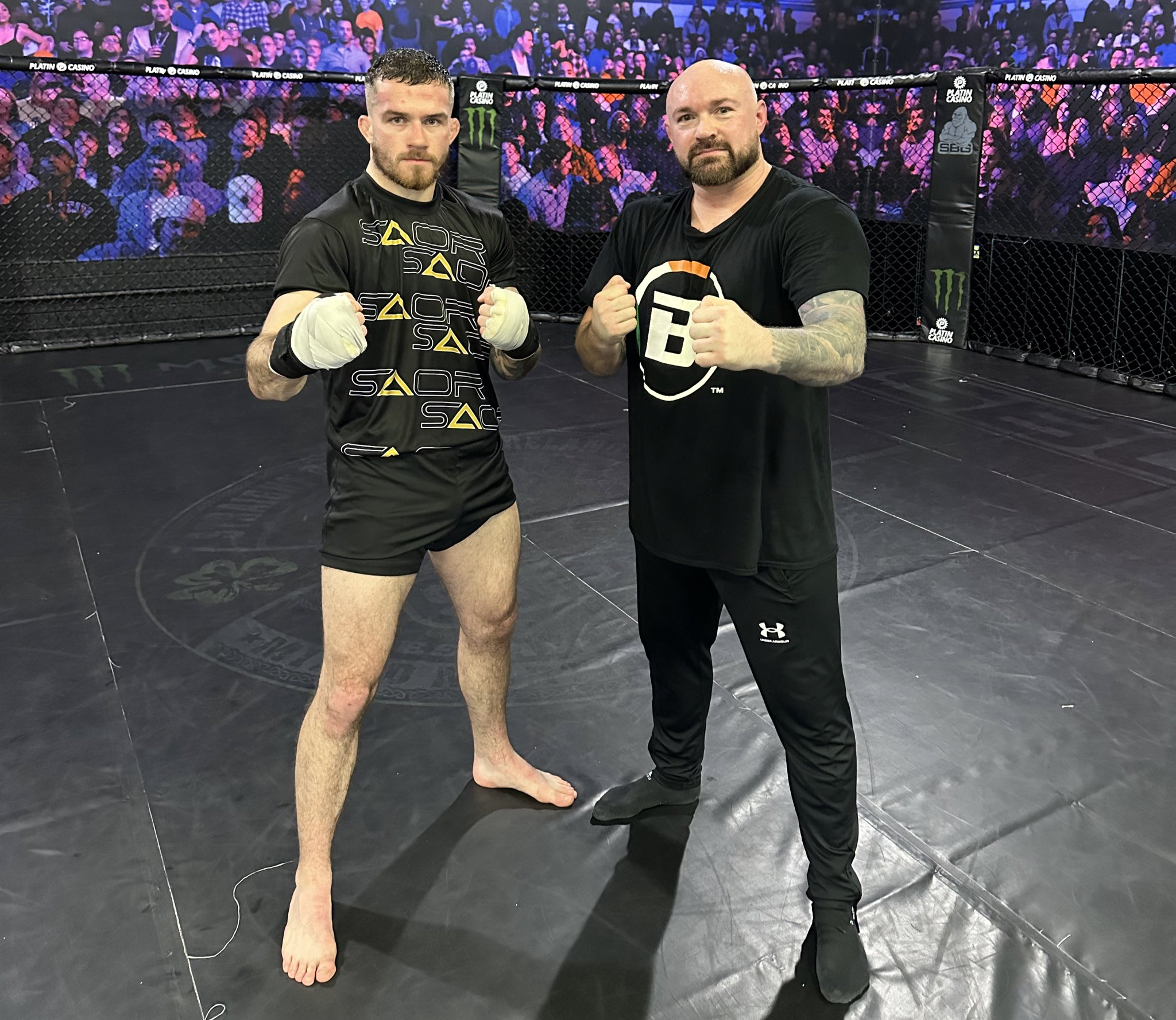 Kelly with SBG trainer Dave Roche