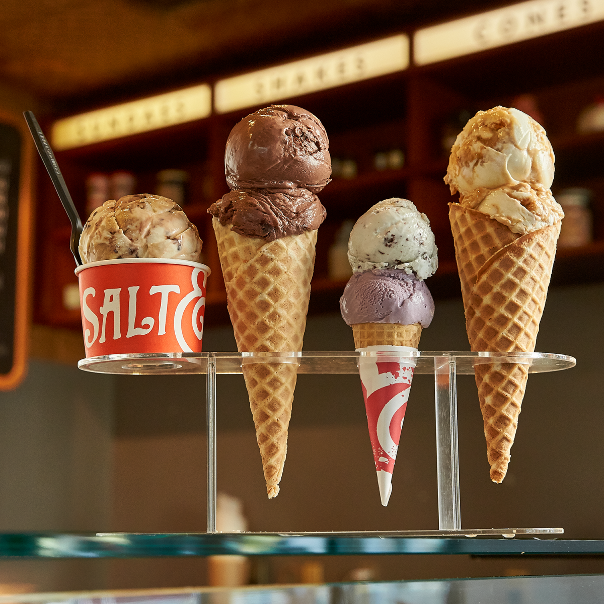 A selection of ice cream flavors from Salt & Straw.