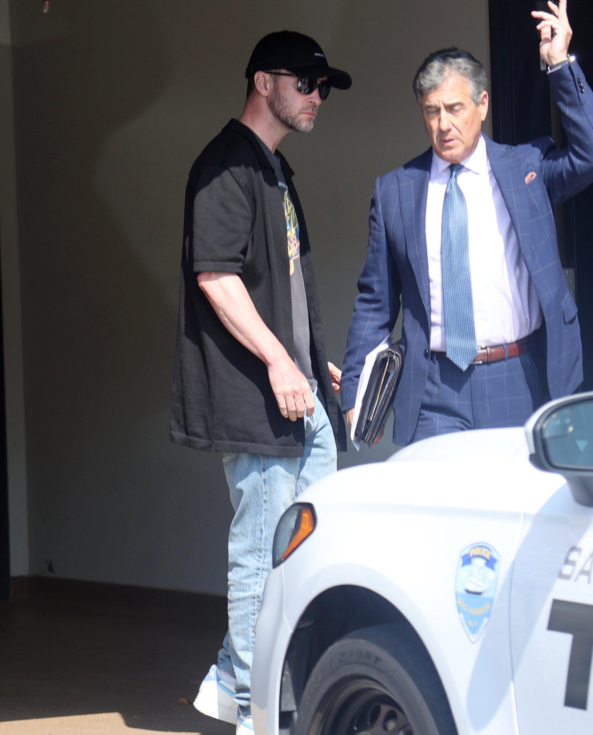 Timberlake was pictured leaving the police station