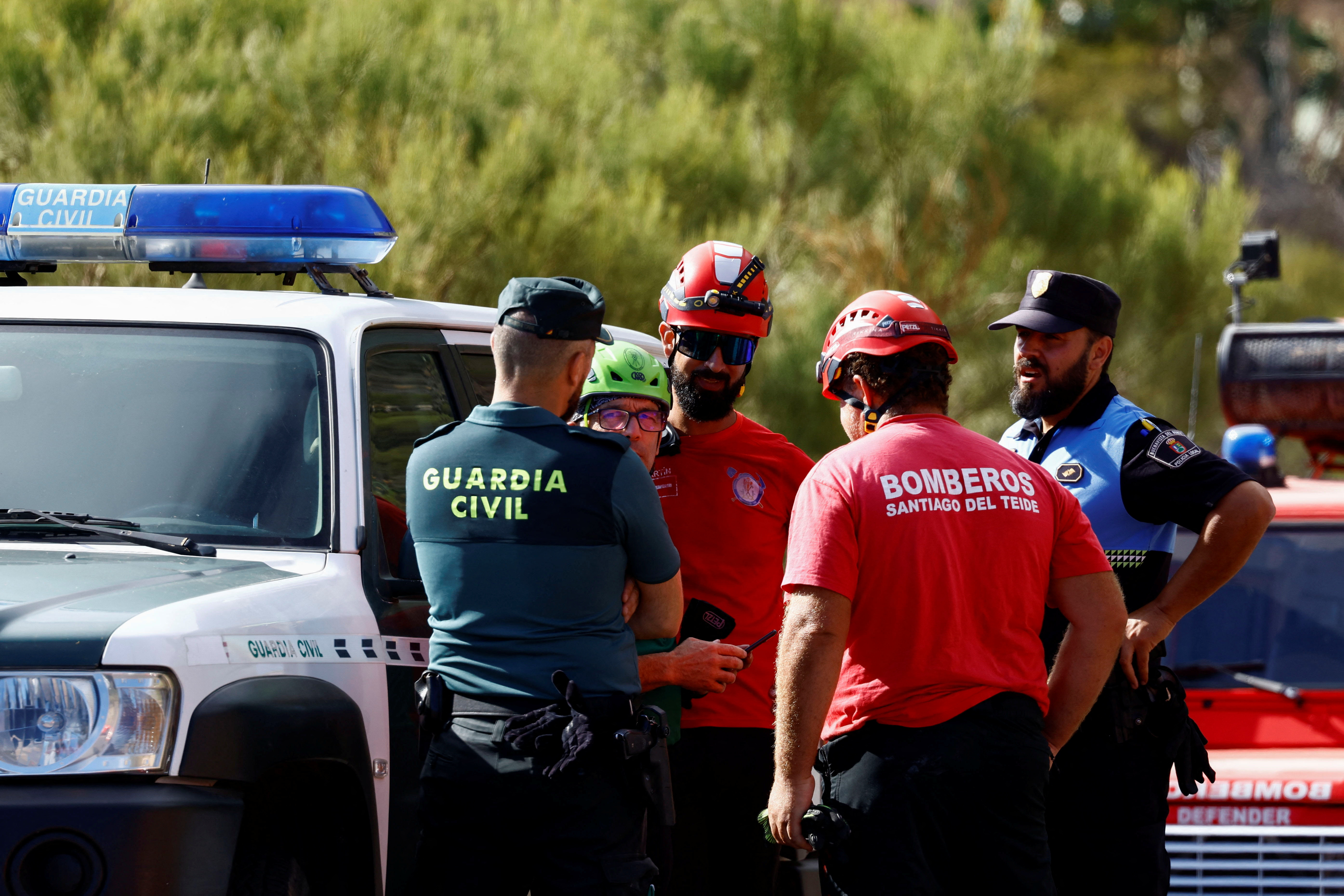 Mountain rescue, cops and firefighters have been scouring the hills looking for Jay in northern Tenerife