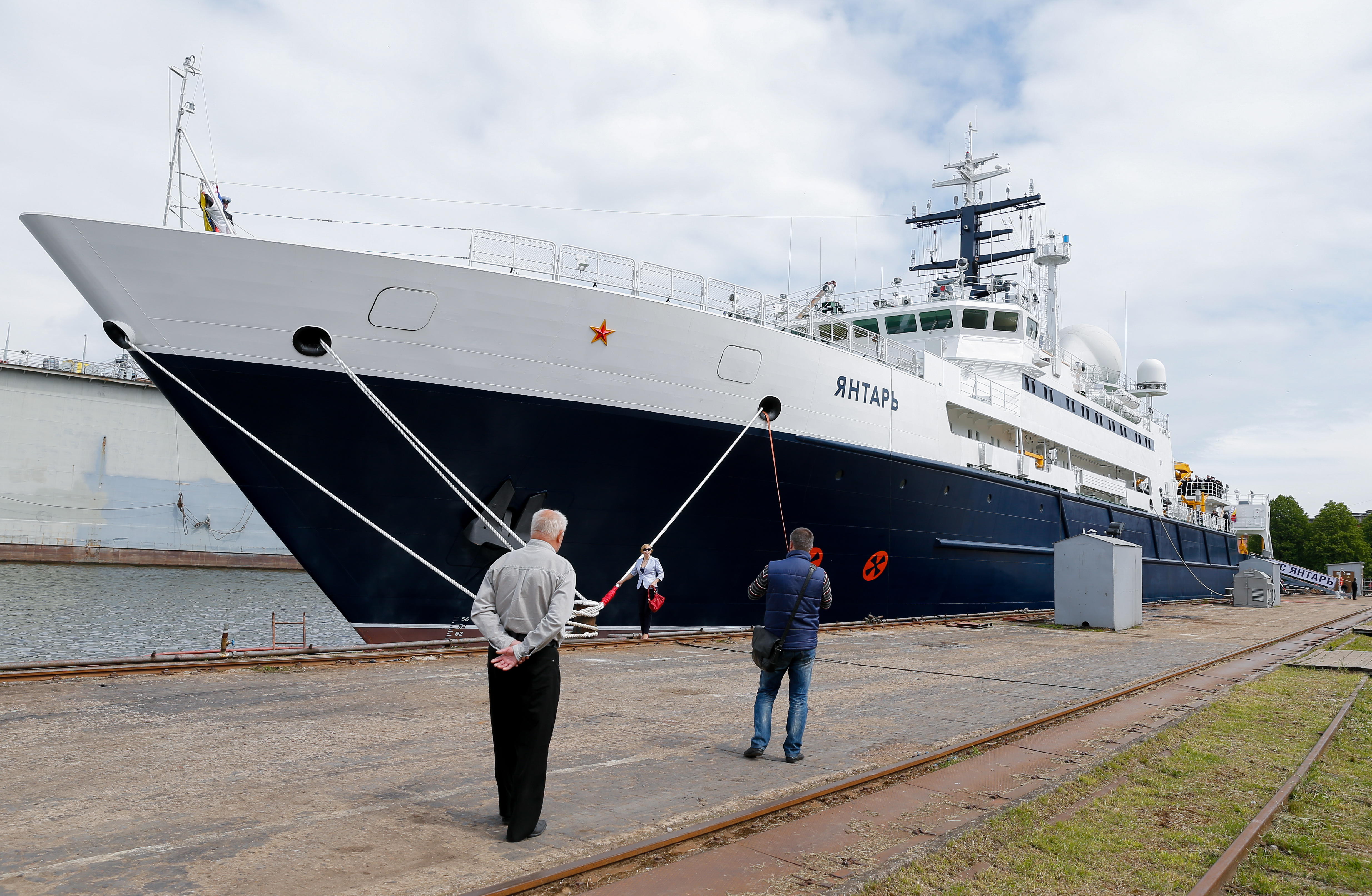 The Yantar docked in Kaliningrand