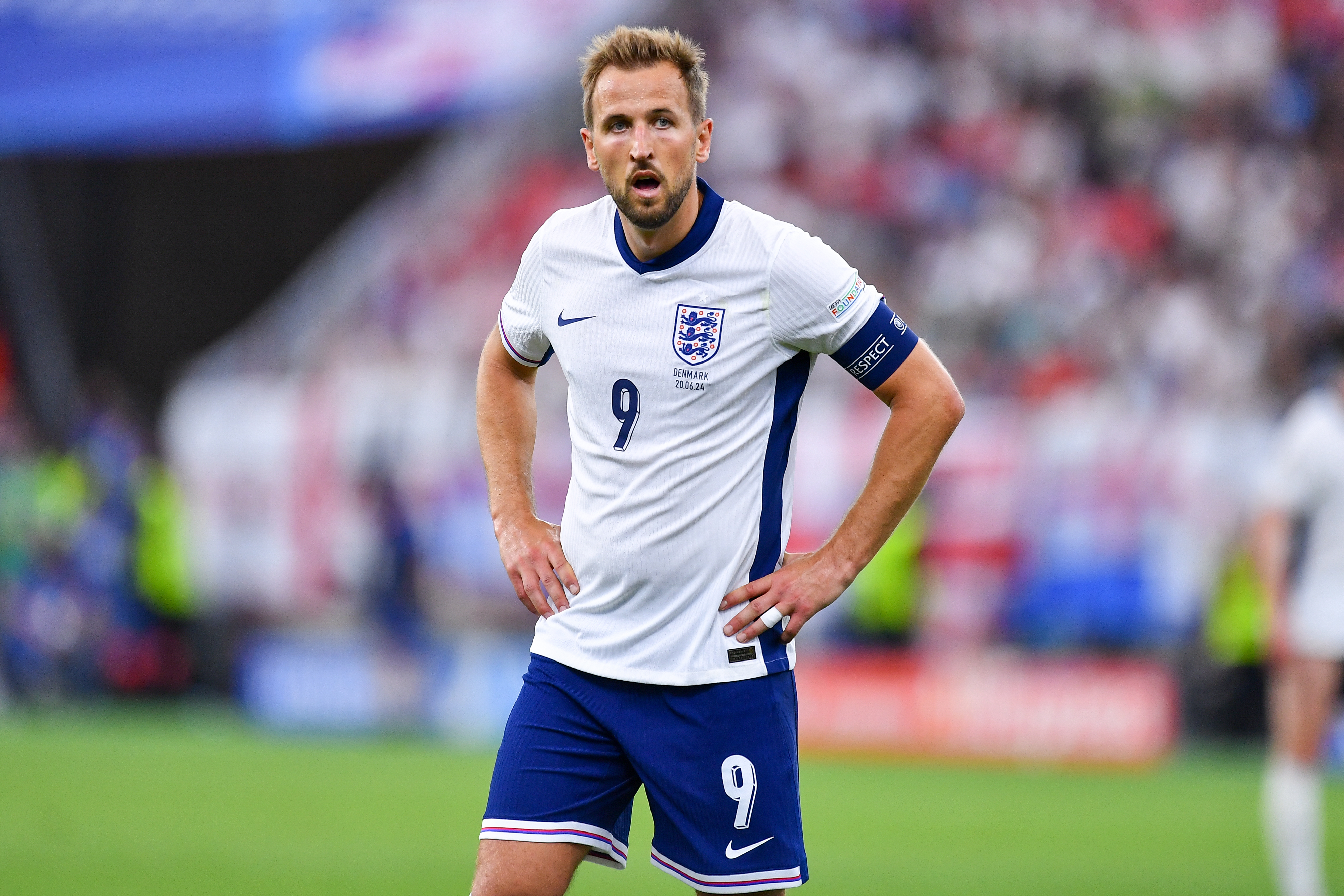 Harry Kane scored the opening goal in what ended as a draw for England against Denmark