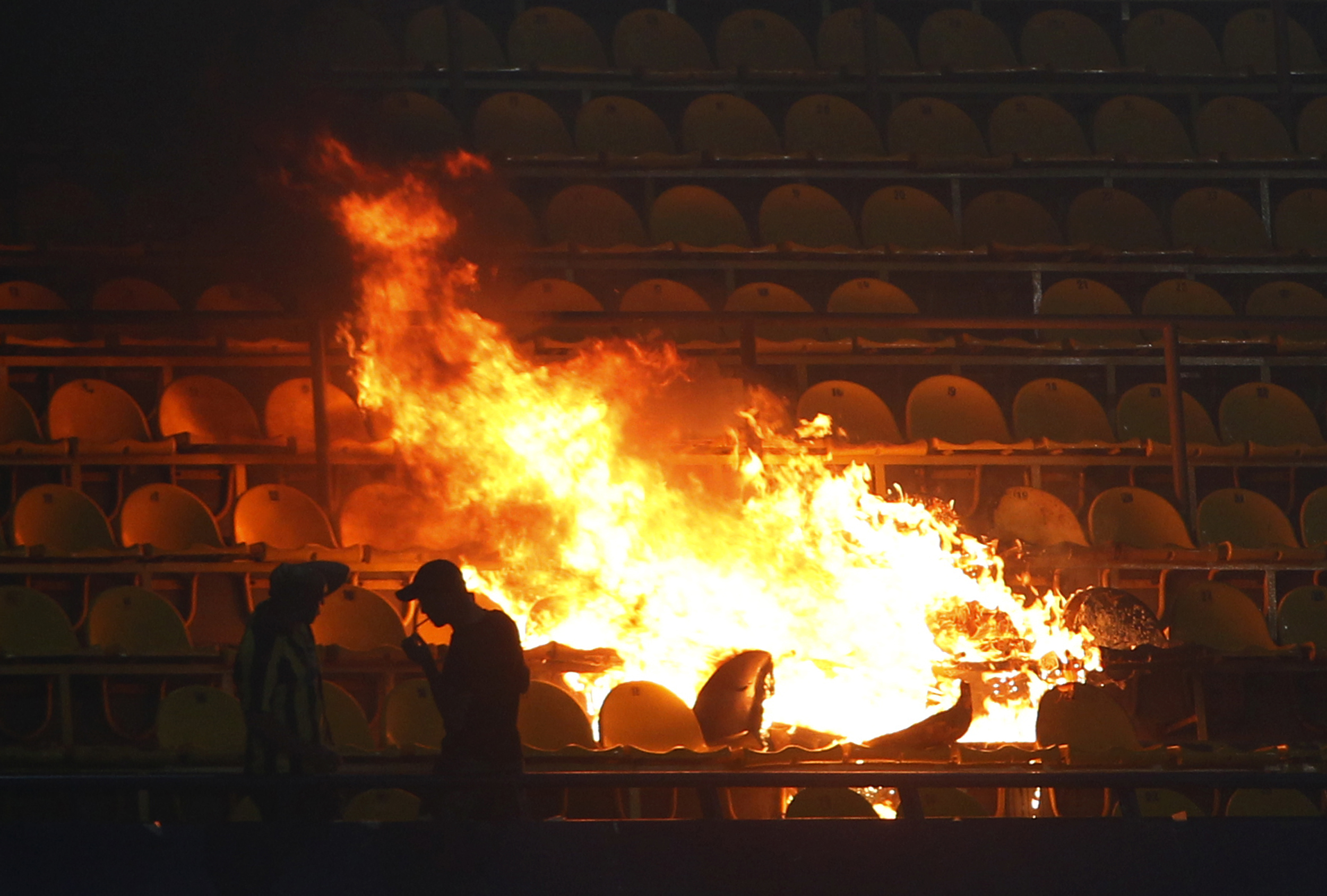 Fenerbahce fans once set fire to the seats after they lost the league title to their rivals