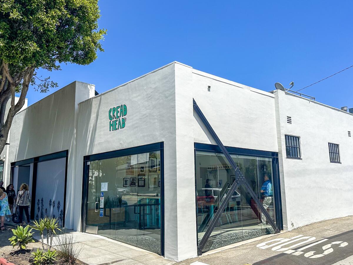 The exterior of Bread Head, a new sandwich shop in Santa Monica.