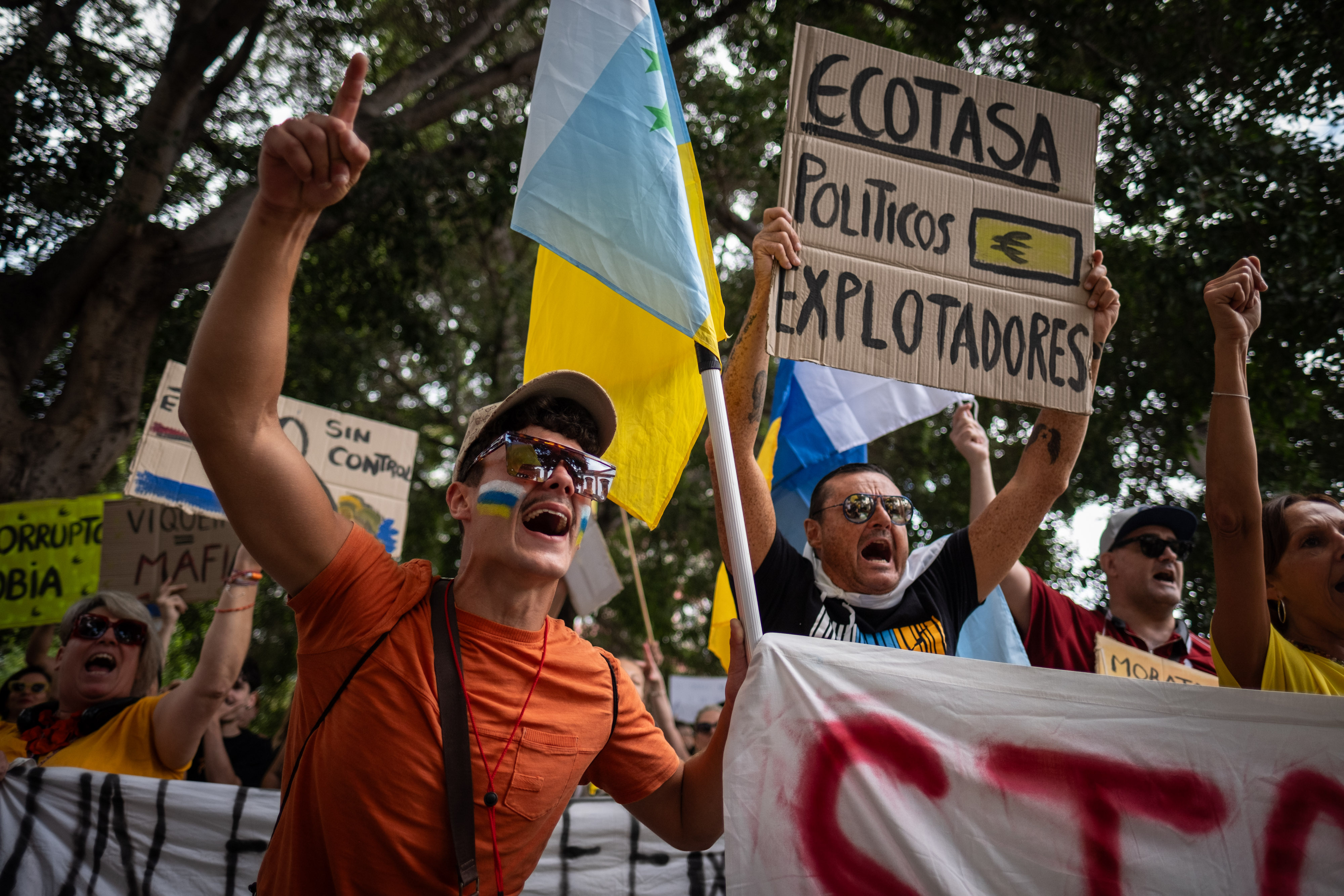 Thousands of people demonstrate against tourism policies in Tenerife