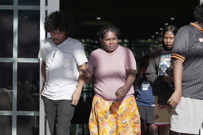 Erica Brooks walks out of the NT Supreme Court.