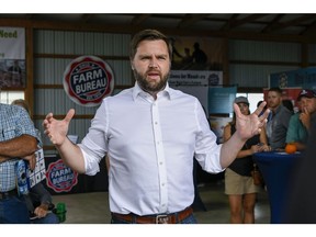 JD Vance campaigning for the Senate in London, Ohio, in 2022.