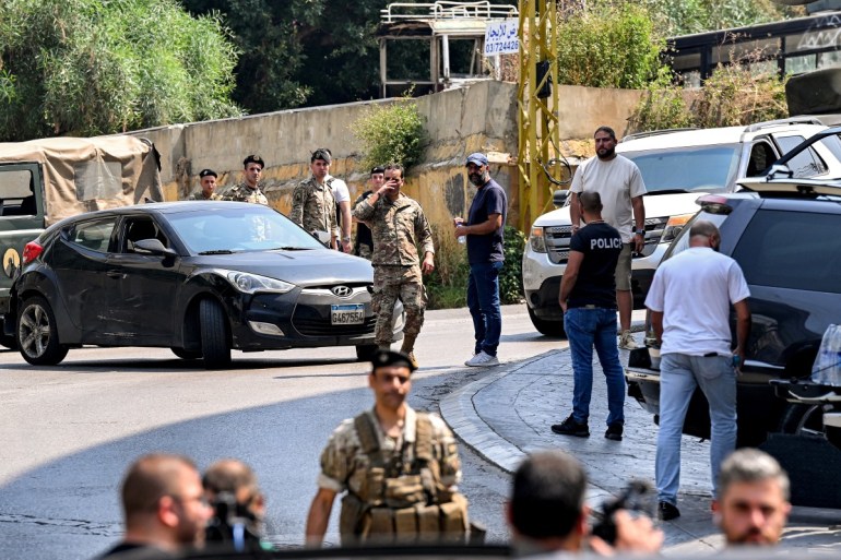 Lebanese army forces deploy near the US embassy in Beirut