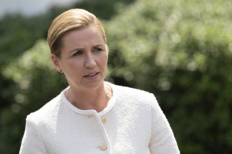 Danish Prime Minister Mette Frederiksen was reportedly "shocked" by Friday's assault, but police did not release any other details about her condition. File Photo by Chris Kleponis/UPI