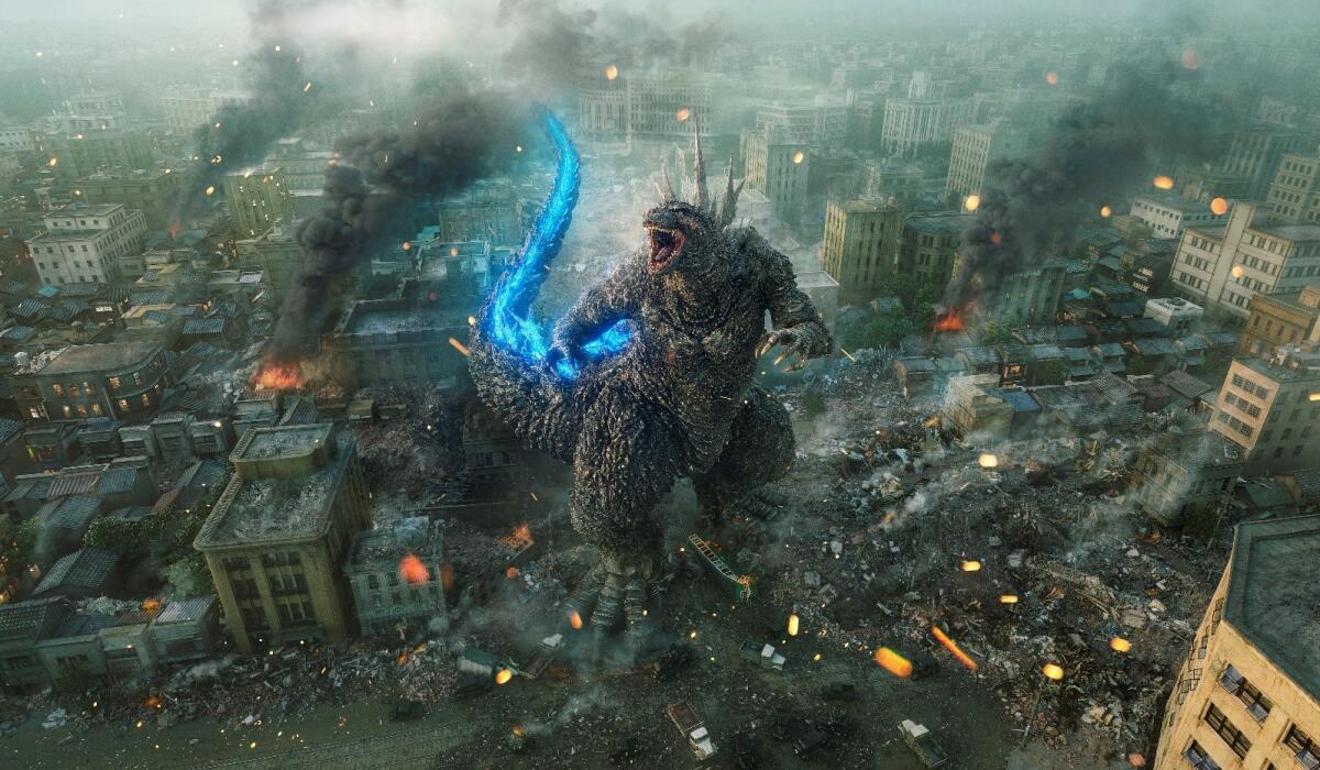 A scene from the movie "Godzilla Minus One."