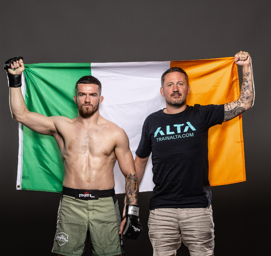 Kelly with esteemed trainer John Kavanagh