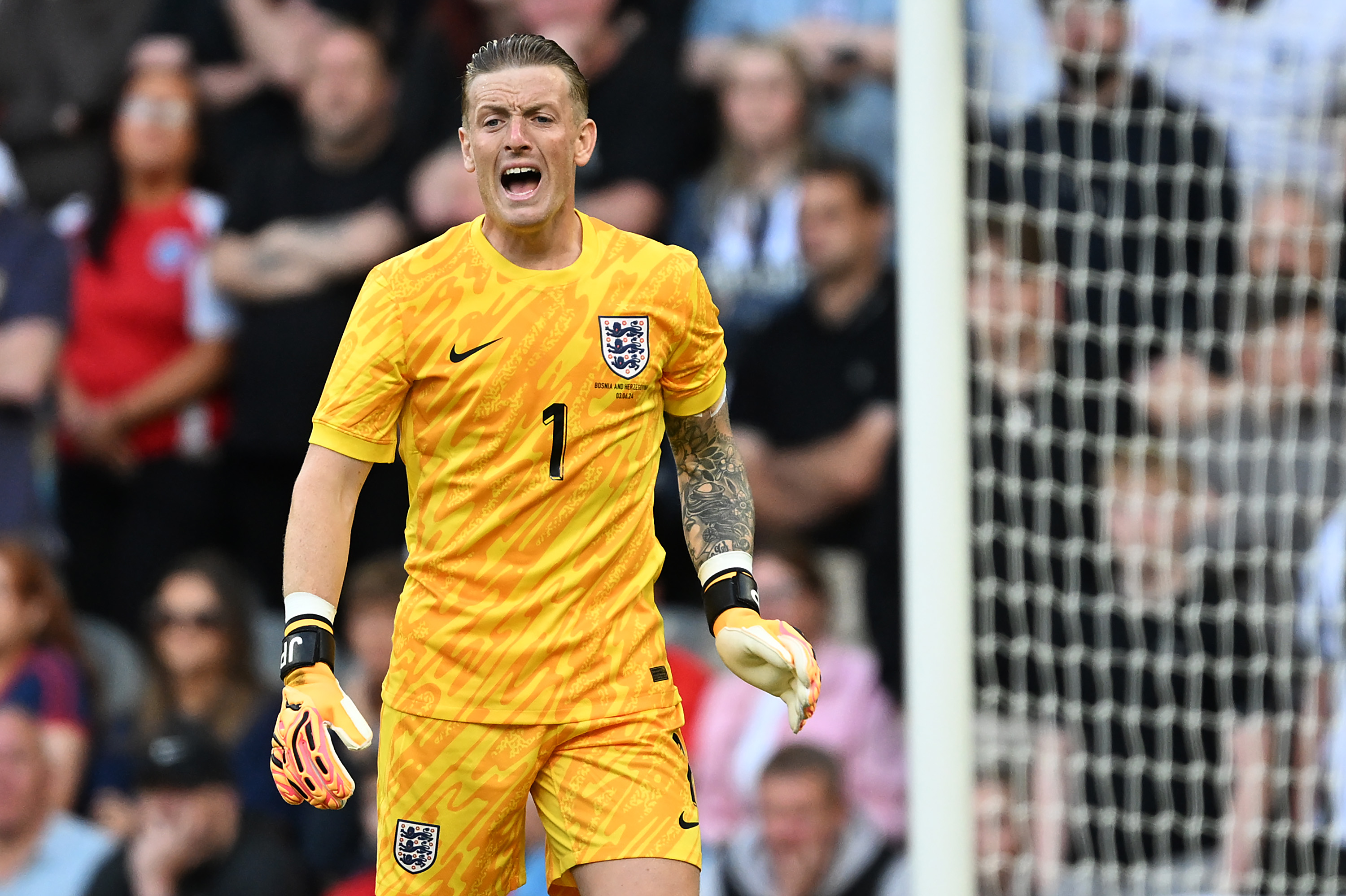 Jordan Pickford was in action at St James' Park