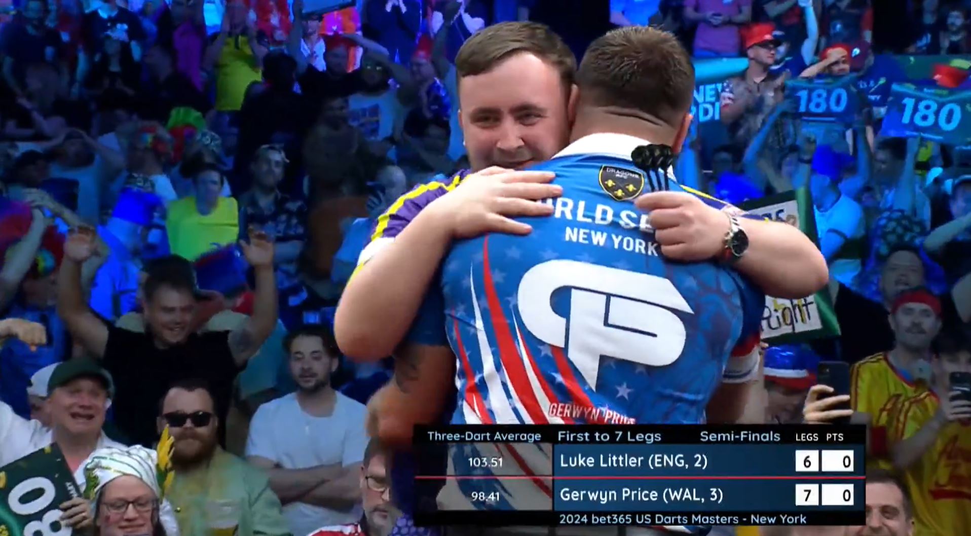 Luke Littler was defeated by Gerwyn Price in the US Darts Masters semis