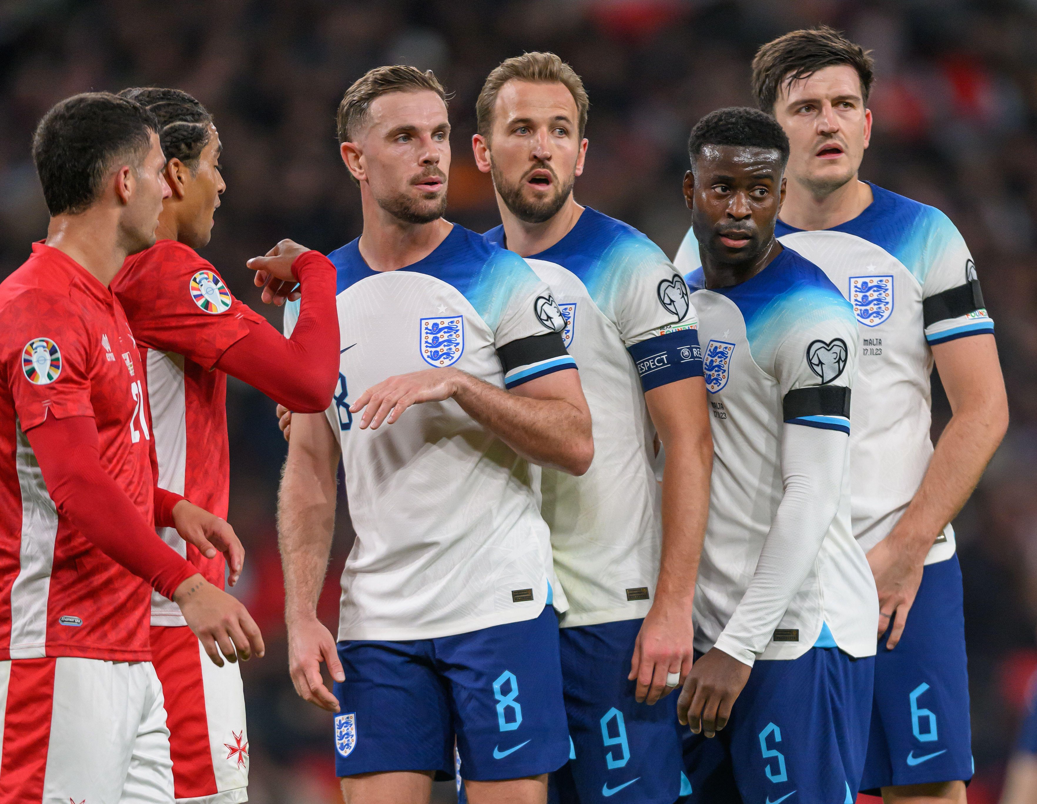 Marc Guehi, second right, has been tipped to make England's final Euros squad