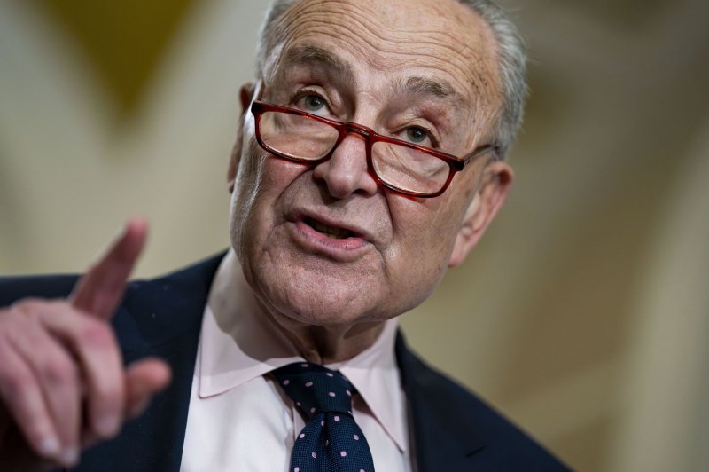 Senate Majority Leader Chuck Schumer, D-N.Y., had planned to pass a bill banning bump stocks by unanimous consent after the Supreme Court overturned a federal ban. File Photo by Bonnie Cash/UPI