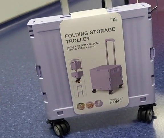 Shoppers are racing to Primark for a new folding storage trolley