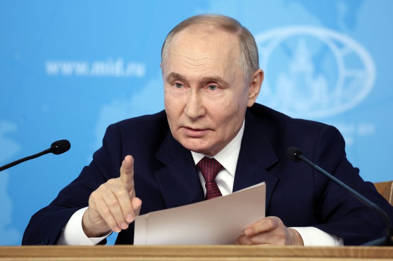 Russian President Vladimir Putin's peace proposal in Ukraine amounts to "propaganda," attendees at a weekend peace summit in Switzerland say. Photo by Valeriy Sharifulin/Sputnik/Kremlin Pool/Pool/EPA-EFE