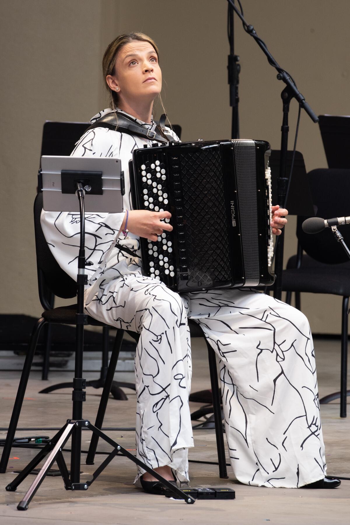 Accordionist Ljubinka Kulisic performs at the Ojai Festival 