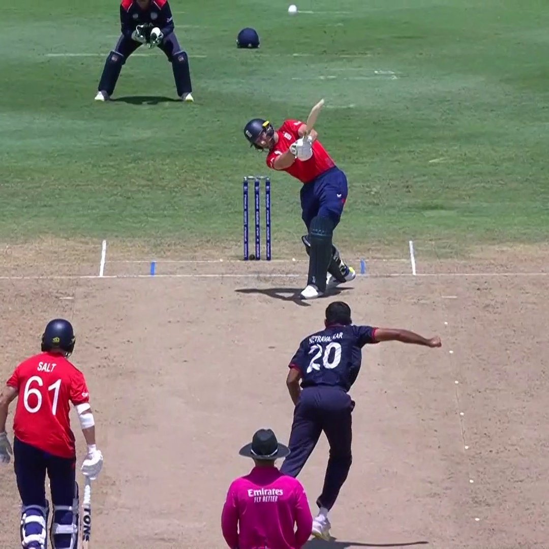 Jos Buttler hit an enormous 104m six against the United States